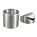 Samyoung Recycling Trash Can Fashion Mini Brushed Stainless Steel Wave Cover Counter Top Trash Can Garbage Bin Wastebasket Perfect for the Kitchen Bathroom Office Car Use