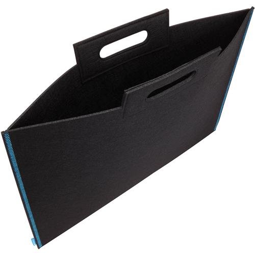 Itoya Midtown Large Format Artwork Carrier Bag, 17x23", Black/Blue