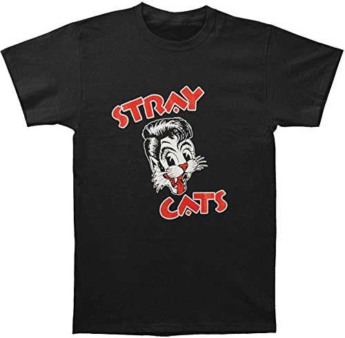 Stray Cats-Cat Head Logo T-Shirt Size M