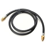 AGPtek Argon CO2 Flow Meter Regulator Hose, Mig Tig, UNF5/8 ,6.56ft with Inert Gas Fitting