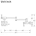 Wall Mount Pot Filler - Sarlai Pot Filler Stove Faucet Wall Mounted Solid Brass Brushed Nickel Foldable Double Joint Swing Arm Two Handle Kitchen Sink Faucet
