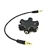 Onelinkmore Headphone Splitter - 5-Jack 3.5mm Audio Stereo Adapter for Headsets, Earbuds, Earphones - 1 Male to 4 Female With Stereo Cable