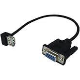Vanki 1Pcs RS232 DB9 Female to USB 2.0 A Female Serial Cable Adapter Converter 8" Inch 25cm