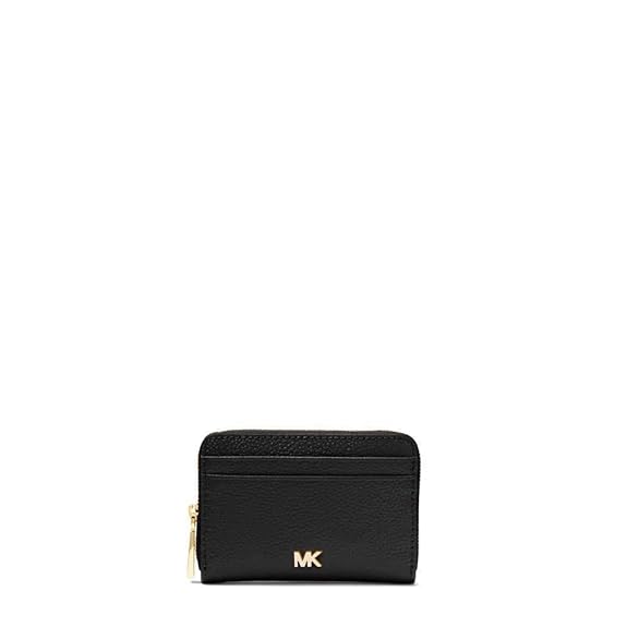 MICHAEL Michael Kors Damen kleinen Kies Leder-Geldbörse Schwarz