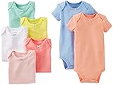 Carter's Baby Girls' 7 Pack Bodysuits (Baby) - Multi Print Solids