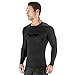 Elite Sports BJJ Jiu Jitsu Rash Guard Men BJJ No GI MMA Ranked Full Sleeve Compression Rash Guards (Black, Small)