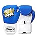 KUYOU Kids Boxing Gloves, Pu Kids Children Cartoon Sparring Boxing Gloves Training for Kids Adults (Blue, Kids (5-12 Years Old))