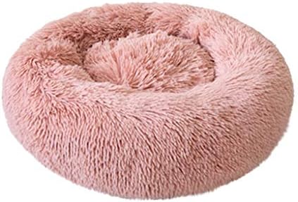 WAOTIER Plush Donut Pet Bed,Winter Soft Warm Sleeping Bag Long Plush Cozy Dog Pet Bed, For Cats And Small Medium Dogs Cuddler with Soft Cushion