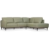 Acme Tampa Sectional Sofa in Airy Green Leather