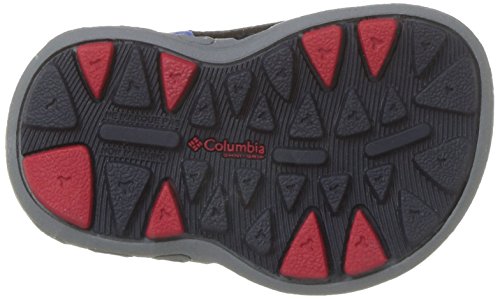 Columbia Baby Techsun Vent Sport Sandal, Stormy Blue, Mountain Red, 7 Regular US Toddler