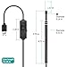 ZEUUE USB Ear Cleaning Endoscope,2 in 1 Borescope Inspection Camera Visual Earpick Tool with 6 Adjustable Led for Android (Black 1)
