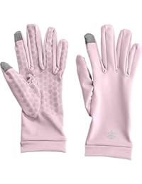 Coolibar UPF 50+ Unisex UV Gloves - Sun Protective (Medium- Dusty Mauve)