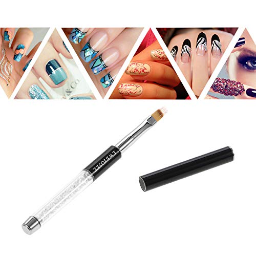 LWBTOSEE 2pc Nail Ombre Brush Nail Art Painting Pen Brush UV Gel Polish Gradient Color Rhinestone Crystal Acrylic Nail Drawing Pen (D)