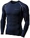 TM-MUD11-NVY_Large Tesla Men's Long Sleeve T-Shirt Baselayer Cool Dry Compression Top MUD11