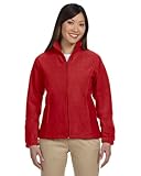 HA LADIES FULL ZIP FLEECE JKT (RED) (XL)