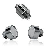 Linsoir Beads 10 Sets Small Super Strong Magnetic Barrel Clasps for Heavy Necklaces Chunky Bracelets (Gun Black Tone)