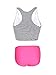 GEEK LIGHTING Women Girls 2 Piece Swimsuits High Waisted Bathing Suits Bikini Set (Large, Hot Pink)