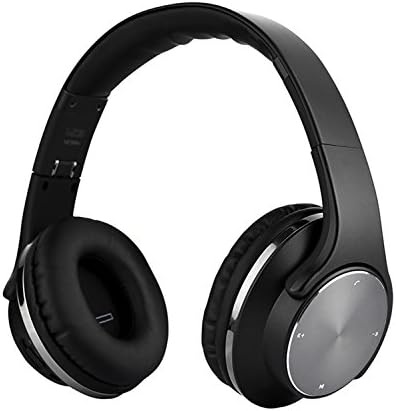 #1 BEST Wireless Bluetooth Headphones with Bluetooth Speakers – 2 in 1 Headphone and Speaker- Noise Cancelling – Built-in mic - for iPhone Samsung Android- (Black)