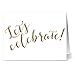 Note Card Cafe Congratulations Cards with Kraft White Envelopes | 36 Pack | Glitzy Congrats | Blank Inside, Glossy Finish | Set for Greeting Cards, Graduations, Promotions, Baby Showers