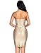 Madam Uniq iFashion Women's Sexy Strapless Rayon Bodycon Party Bandage Mini Dress Small Gold