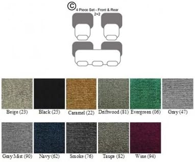 CoverCraft 763376-25 Floormats 4pc - Black