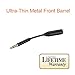 MobilePal UltraFit Headset/Headphone 3.5mm Audio Jack Extender for iPhone & Android Smartphones & Tablets [24K Gold Plated 4-Pole TRRS Connectors Aluminum Inner Barrel] (Black)