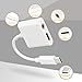 USB C to 3.5mm Audio Adapter, HiMusic 2 in 1 USB Type C Male to 3.5mm Female Earphone Converter Dongle and Charging Adapter Compatible with Google Pixel 3/3 XL, Galaxy Note 10/10 Plus and More (White)