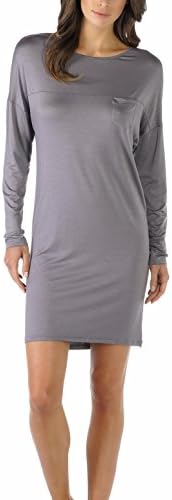 Mey 11934-420 Women's Selina Shale Grey Night Gown Long Sleeve Nightdress 8