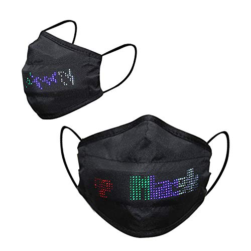 LED Light up Mask Glowing Luminousg Flashing Mask Festival Lights Face Black Pricepulse