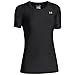 Under Armour HeatGear Armour SS Top - Women's Black / Metallic Silver Small