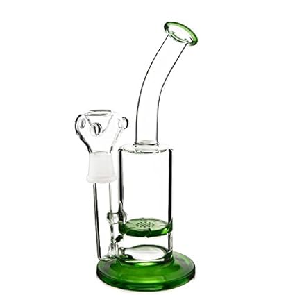 RORA Water Glass Bowl 18.8mm Joint Dab Rigs 9.4' Tall Glass Water Bongs Hookah Pipes Honeycomb Turbine Perc Bent Bong Smoking