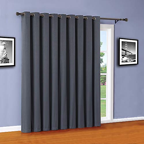 Warm Home Designs Extra Long 110 X 96 Panel Of Charcoal Color