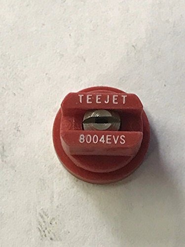TeeJet TP8004EVS Spray Tip, 0.28-0.49 GPM, 20-60 psi, Stainless Steel - Red