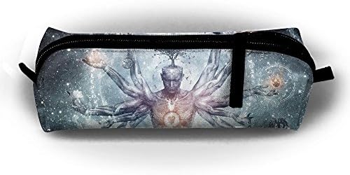 Stationery Bag Pen Holder Pencil Pouch Cosmetic Psychedelic Mystic Avalokitesvara Office Supplies Coins Makeup Pouch Purse For Students