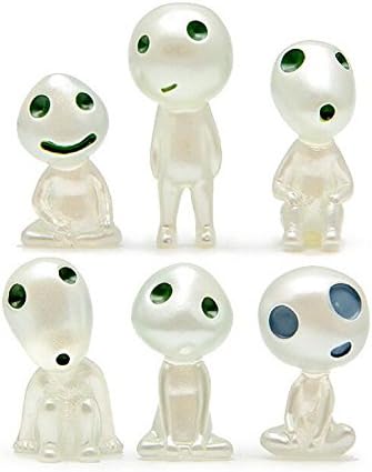 MingXinLong 6 Pcs Resin Luminous Tree Elves Spirit Kodama for Gardening Potted Decoration Gardening Micro Landscape Accessories