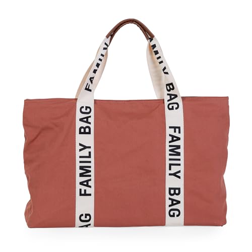 CHILDHOME Family Bag, Travel/Weekend Bag, Large Capacity, Detachable Pouch Included, Terracotta