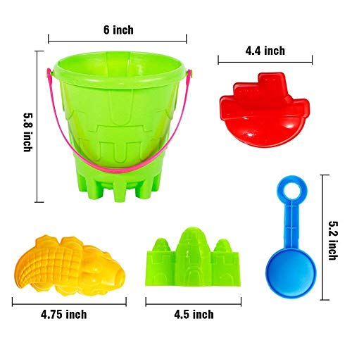 image for FunsLane Outdoor Beach Sands Toys Set, with Bucket, Rake, Sand Play To