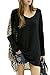 IbagstyleWomens Long Sleeve Leopard Chiffon Splicing Knitted Blouse Top Tshirt