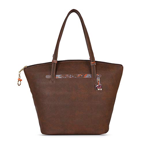 Baggit Spring-Summer 2021 Faux Leather Women's Tote Handbag (Brown) (Farout)
