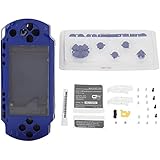 Diyeeni Full Housing Shell Case Repair Replacement Housing Set with Buttons Kit Compatible for Sony PSP 1000 Playstation Portable 1000 Core Game Console(Blue)