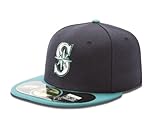 MLB Seattle Mariners Alternate AC On Field 59Fifty Fitted Cap, Navy, 7 1/2