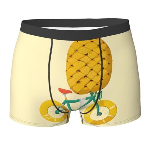 SYHEART Pineapple Print Men'S Boxer Briefs With Elastic Comfort Fit Design For All-Day Wear