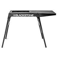 Blackstone Signature Griddle Accessories - Custom Designed for Blackstone 17 inch/22 inch Tabletop Grill - Portable Griddle Table, Legs and Shelf - Adjustable Legs - Camping Table - Black