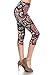 Leggings Depot Women's Popular Capri Cropped Printed High Waist Leggings Batch4 (Regular (Size 0-12), Toss The Feathers)