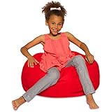 Posh Beanbags Bean Bag Chair, Medium-27in, Solid Red