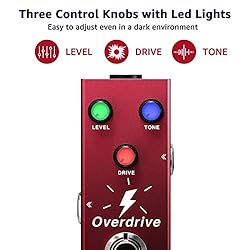 Sofadio Overdrive Guitar Pedal, True Bypass DC 9V