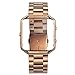 Fitbit Blaze Band, VIGOSS Women Men Smart Watch Wristband with Metal Frame and Link-Removal Tools Stainless Steel Replacement Strap for Fitbit Blaze Tracker Smartwatch (Metal Rose Gold+Frame)