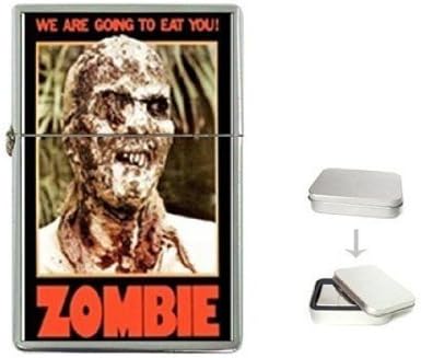 New Product ZOMBIE WE ARE GOING TO EAT YOU! Lucio Fulci Killer Flip Top Cigarette Lighter + free Case Box