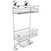 Vidan Home Solutions Shower Caddy Dual Installation (Hanging or Mounted)| Rustproof, multi-shelf / basket shower organizer includes soap dish and hooks for razor, towels, shampoo and conditioner