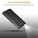 EasyAcc Slim 10000 mAh Power Bank, QC 3.0 Quick Charge Portable Charger External Battery for iPhone Android and More - Black